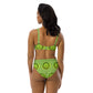Canna Leaf Green Eco High-Waisted Bikini