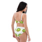 Canna Leaf White Eco High-Waisted Bikini