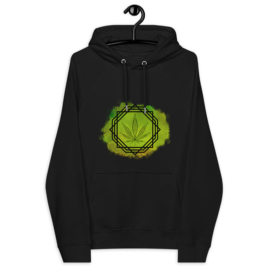 Unisex Canna Leaf eco raglan hoodie
